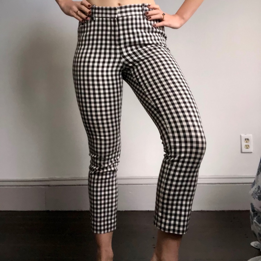 CUTE THEORY BRAND BLACK AND WHITE GINGHAM PANTS